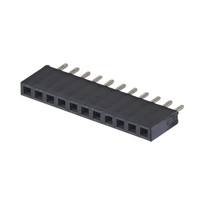 Weiblicher Kopfanschluss 1*40 PA6T Schwarzer Rechtswinkelanschluss 2,54 mm Tonhöhe H8,5 mm