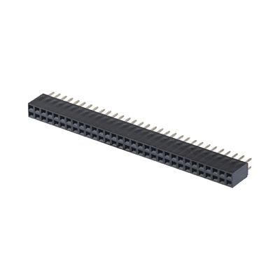 Weiblicher Kopfanschluss 1*40 PA6T Schwarzer Rechtswinkelanschluss 2,54 mm Tonhöhe H8,5 mm