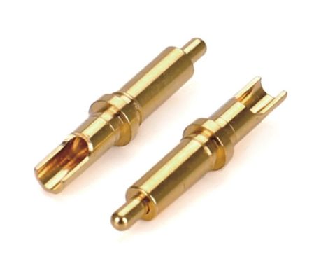 Männliche Lötmaschine 9,5 mm Pogo Pin Connector Messing 3,2 mm Hochfederladen Goldplattiert