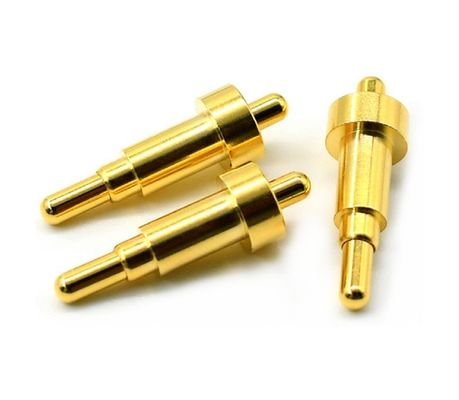 Männliche Lötmaschine 9,5 mm Pogo Pin Connector Messing 3,2 mm Hochfederladen Goldplattiert