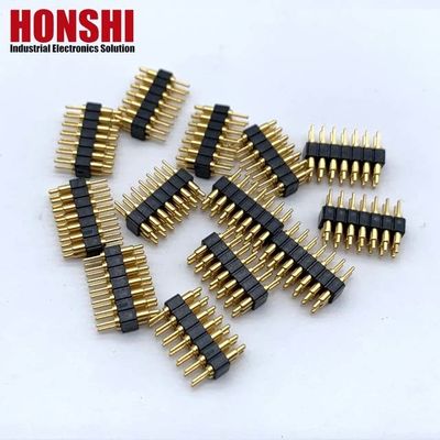2.54mm H2.5 2x7Pin Pogo Pin Connector Messing Federladen elektronisches Gerade Dip-PCB