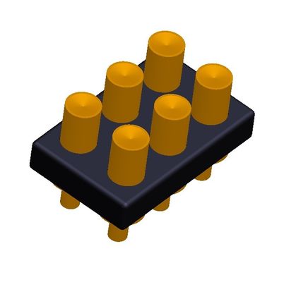 2.54mm H2.5 2x7Pin Pogo Pin Connector Messing Federladen elektronisches Gerade Dip-PCB