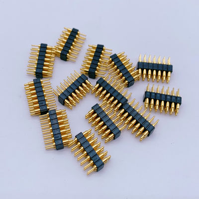 Customized 2.0mm Pitch Brass Pogo Pin 2 Reihe 14Pin Federverbindungen männliches Geschlecht