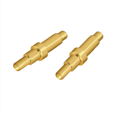Männliche Messing-Doppelkopf-POGO-Spring-Pins mit individuellem Kontaktmaterial