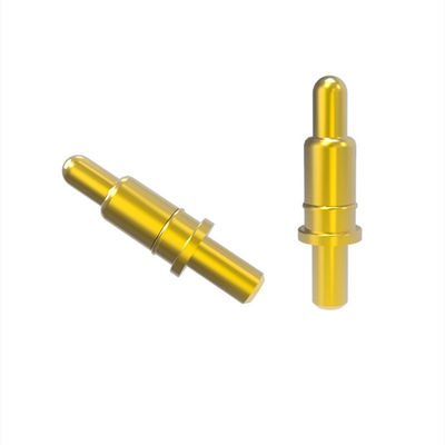 Männliche Messing-Doppelkopf-POGO-Spring-Pins mit individuellem Kontaktmaterial