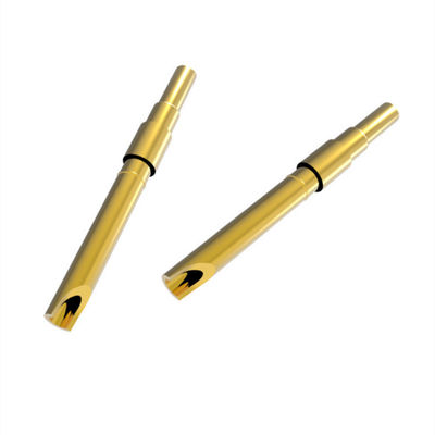 Männliche Messing-Doppelkopf-POGO-Spring-Pins mit individuellem Kontaktmaterial