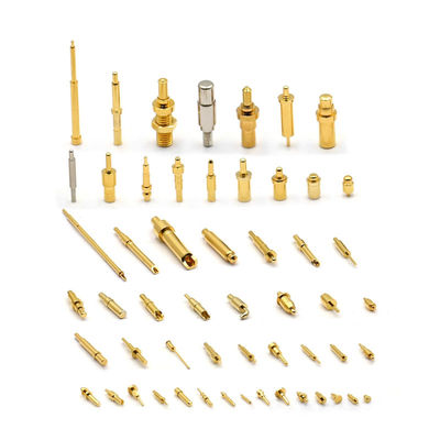 Männliche Messing-Doppelkopf-POGO-Spring-Pins mit individuellem Kontaktmaterial