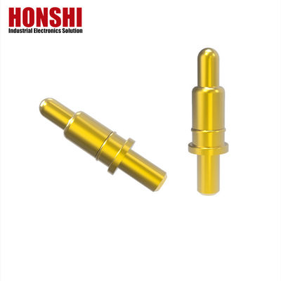 Männlich durch Loch-Typ Feder-belasteter Pin-Konnektor Messing-Pogo-Pin 120g Federkraft