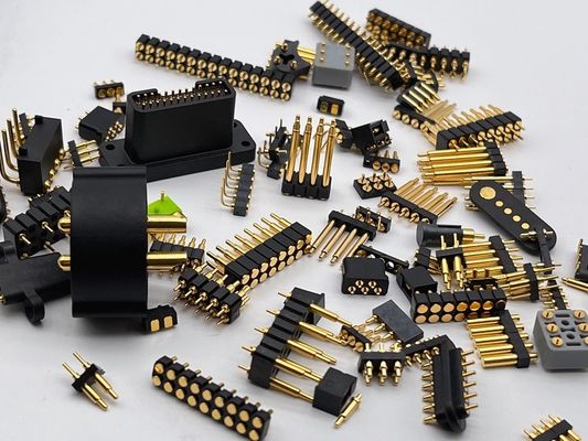 1.27mm 3pinniger Rechtswinkel Dip-Typ Messing-Flügelladung Magnetischer Pogo-Pin-Anschluss
