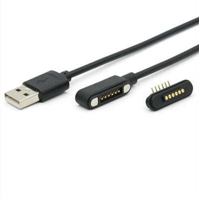 IP67 wasserdichtes PCB weibliches Pogo-Pin-Anschluss Magnetkabel mit Gold-Flash-Beschichtung und 50mohm Max Kontaktwiderstand