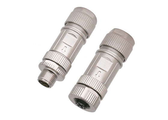 Kreisförmiges M12 X-Code-Anschluss Ethernet 8 Pins Männlich weiblich Steckeranschluss Schraubenbaugruppe