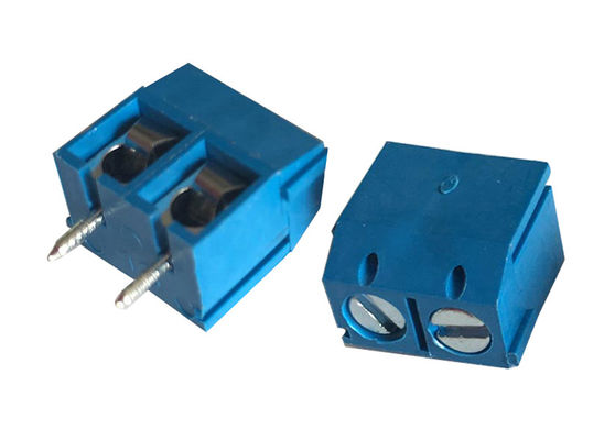 5.00mm Pitch 02p Weibliche gerade PCB-Verbindung Blaue Endblockverbindung