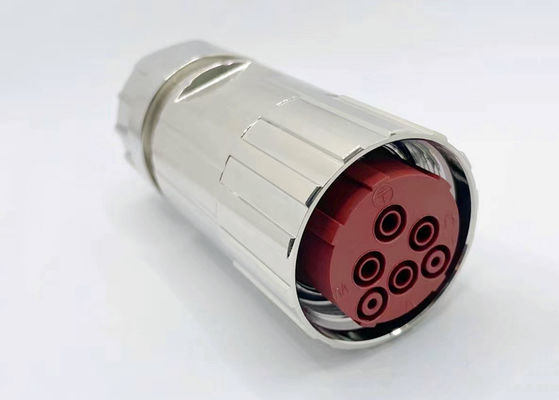 Kreisförmiger M40-Stromanschluss 6-Pin-Servo-Coder weiblicher Krempdrahtstecker