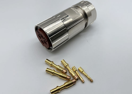 Kreisförmiger M40-Stromanschluss 6-Pin-Servo-Coder weiblicher Krempdrahtstecker
