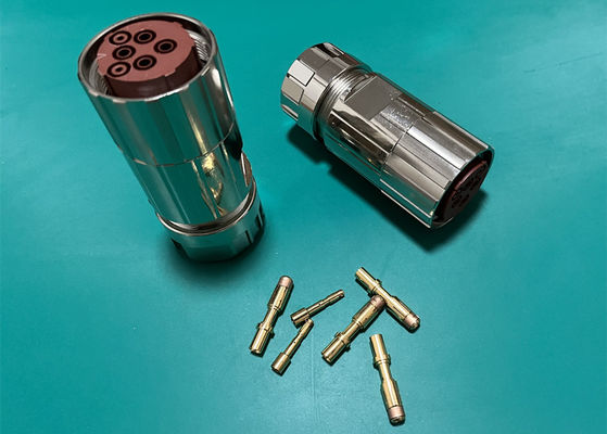 Kreisförmiger M40-Stromanschluss 6-Pin-Servo-Coder weiblicher Krempdrahtstecker