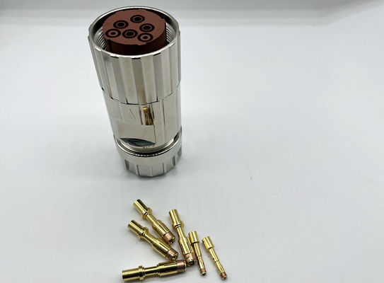 Kreisförmiger M40-Stromanschluss 6-Pin-Servo-Coder weiblicher Krempdrahtstecker