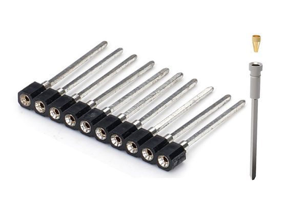 2.0mm Verarbeitete runde weibliche Nadel Kopfhörer Verbindung Doppelreihe PCB H2.8mm 7.4mm