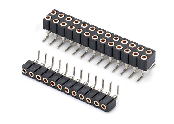 2.0mm Verarbeitete runde weibliche Nadel Kopfhörer Verbindung Doppelreihe PCB H2.8mm 7.4mm