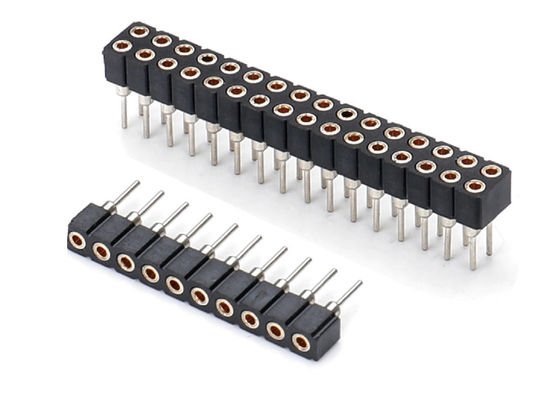 2.0mm Verarbeitete runde weibliche Nadel Kopfhörer Verbindung Doppelreihe PCB H2.8mm 7.4mm