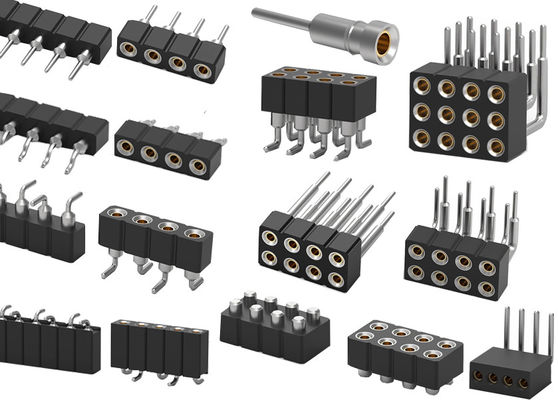 Zweifache PCB-Runde-Pin-Kopfverbindung Maschinelle weibliche Kopfverbindung 1,27 mm 2,0 mm 2,54 mm
