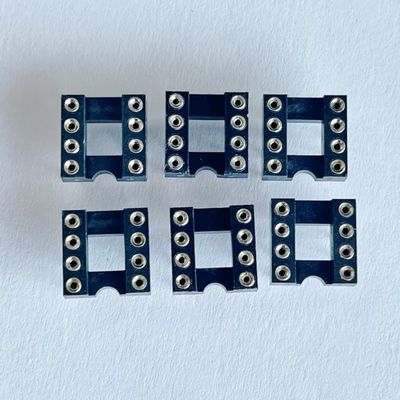 2.54mm 8 Pin IC Steckdose Anschluss weiblich Gerade Pin Kopf PBT Dämmstoff Schwarz