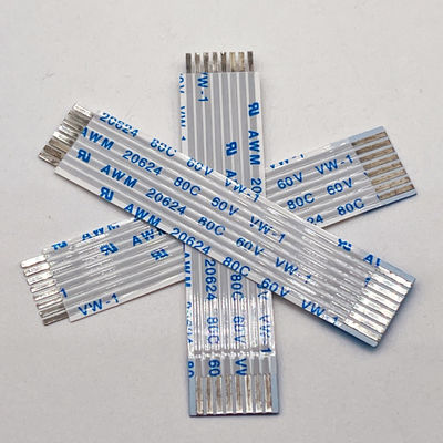 UL20624 1,25mm 8Pin FFC-Bandkabel 80C 60V 100mm Band Flexibles Flachkabel