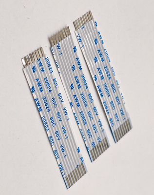 UL20624 1,25mm 8Pin FFC-Bandkabel 80C 60V 100mm Band Flexibles Flachkabel