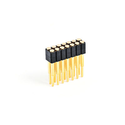 2.54mm 16P Pogo Pin Connector SMT Typ Goldplattiert Messing Frühling geladen Pogo Pins
