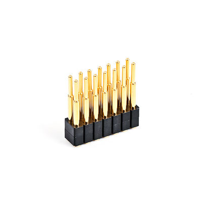 2.54mm 16P Pogo Pin Connector SMT Typ Goldplattiert Messing Frühling geladen Pogo Pins