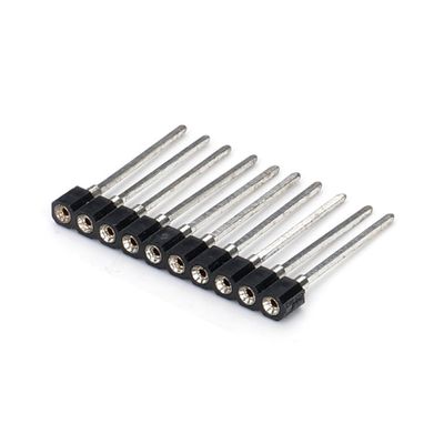 2.54mm Doppelreihe H7.0mm SMT-PCB Messingbearbeitung Rundes weibliches Kopfhörerverbindung PA6T Schwarz