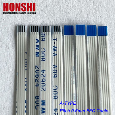 Flat Flex Steckverbinder AWM 20624 0,5 mm Abstand 4 Pins Flexible Flat Ribbon Kabelmontage