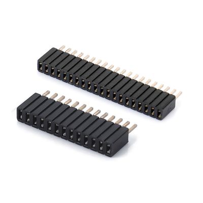 1.0 Weibliche Kopfhügel Dip Doppelreihe Gerade PA6T Schwarz 2pin-100pin Board To Board Steckverbinder