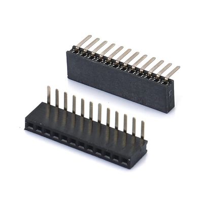 1.0 Weibliche Kopfhügel Dip Doppelreihe Gerade PA6T Schwarz 2pin-100pin Board To Board Steckverbinder