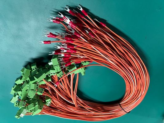 OEM Kabellänge Industriemaschine 5,08 mm Klemmenblock Grün Kabel- und Kabelbaum-Baugruppe 0,5 m 1 m 100 % Prüfung Inspektion
