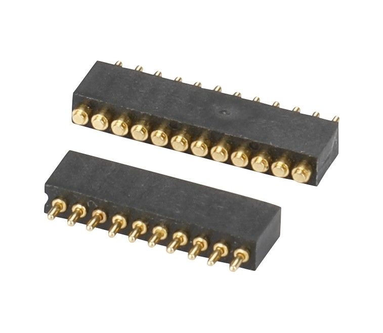 1.27mm Pogo Pin Connector h1.5mm L8.0 Dip Typ Goldplattiert Messing Connector 10 Pin