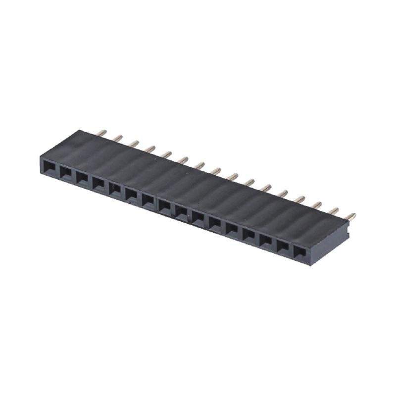 Weiblicher Kopfanschluss 1*40 PA6T Schwarzer Rechtswinkelanschluss 2,54 mm Tonhöhe H8,5 mm