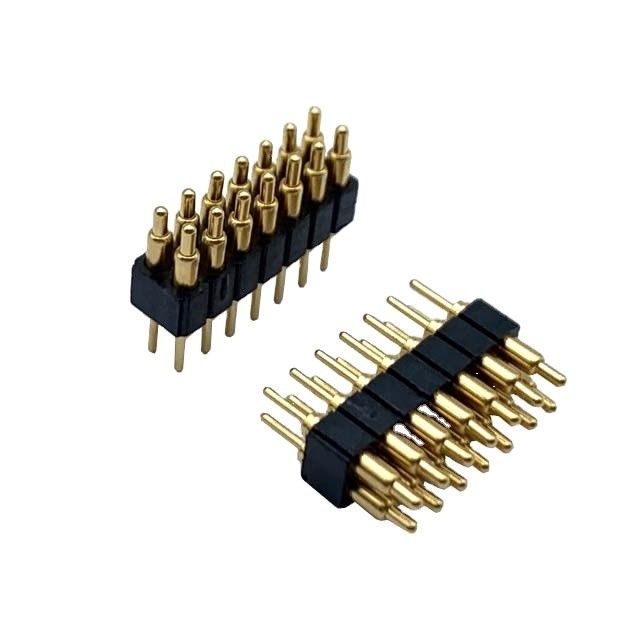 2.54mm H2.5 2x7Pin Pogo Pin Connector Messing Federladen elektronisches Gerade Dip-PCB