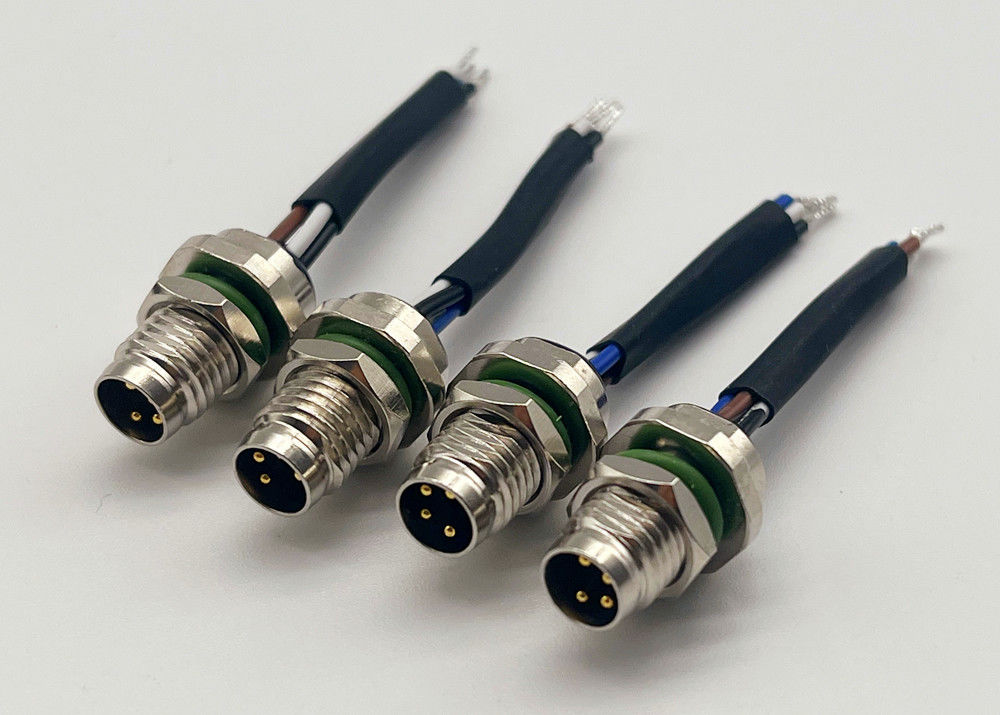 4 Pins Kreislaufdrahtverbindung Rückschraubverbindung M8 Panel Mount Connector