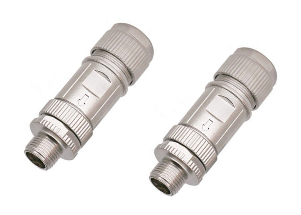 Zinklegierung Schal Runddrahtanschluss M12 8 Pins Männlicher Ethernet-Anschluss