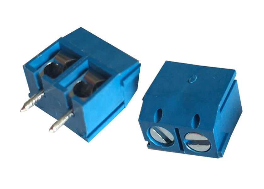 5.00mm Pitch 02p Weibliche gerade PCB-Verbindung Blaue Endblockverbindung