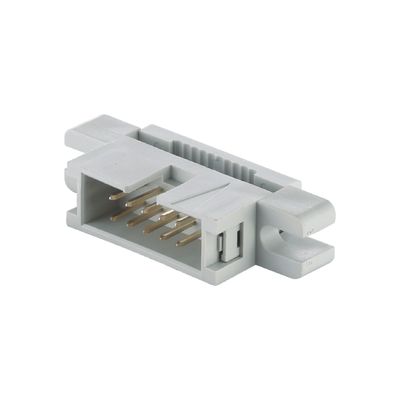 Goldblechplattierung 2,54 mm Box Header PBT Messing 6P - 64P IDC Board To Wire Connector