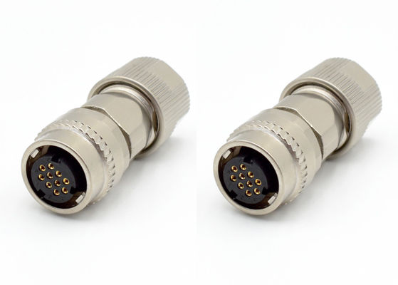 Ein-Touch-Verriegelung weiblicher Kreislaufdrahtanschluss IP67 2P 10P gerade Lötdrahtstecker