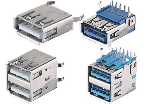USB 2.0 / 3.0 Jack Typ A Männlicher Stecker-Anschluss Messing / Phosphor Bronze Kontaktmaterial