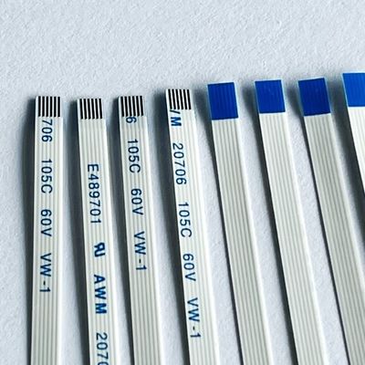 6 Pins FFC Flachkabel Custom Awm 20706 105c 60v Vw-1 0,5 mm Pitch FFC FPC Kabel